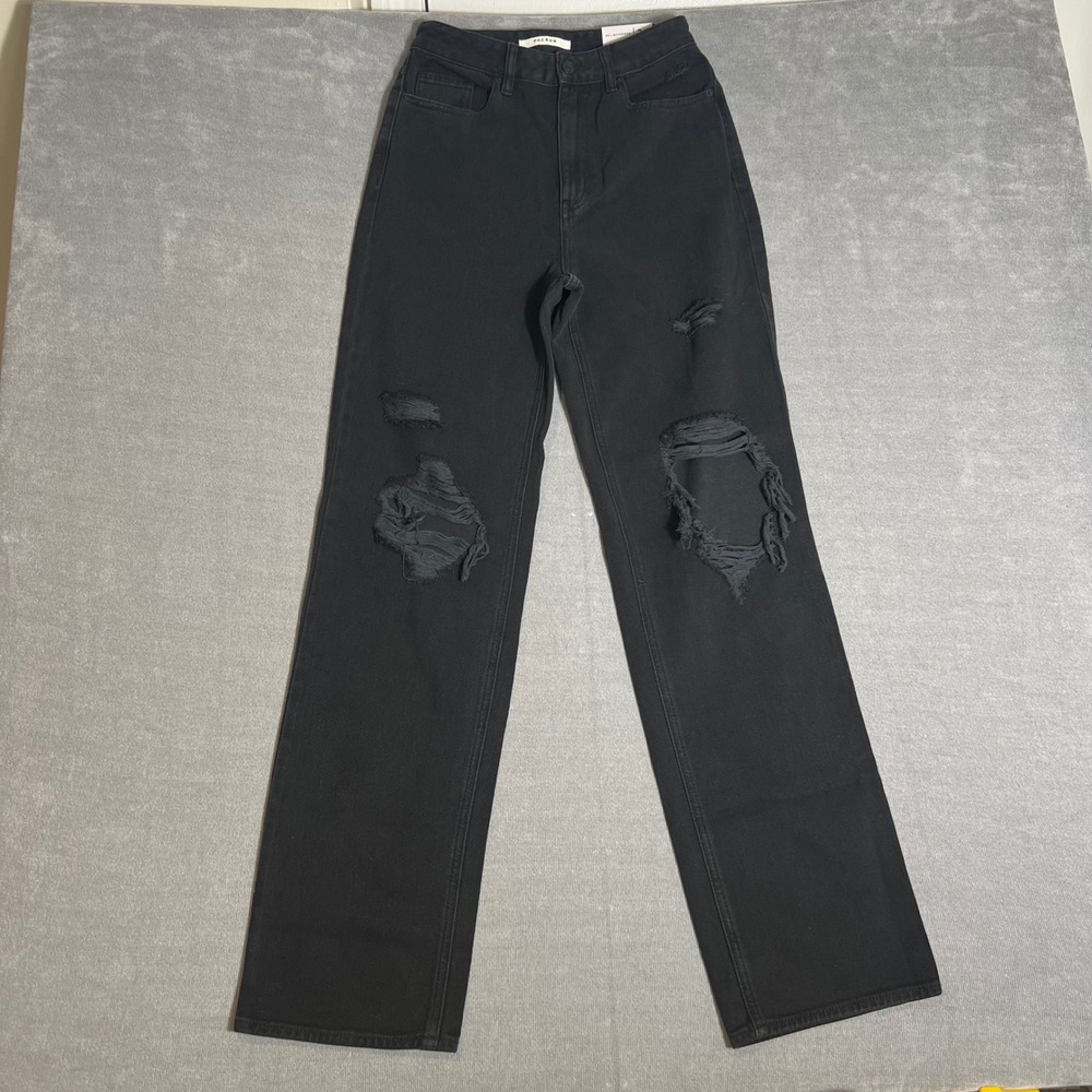 PacSun 90's Boyfriend High Waisted Distressed Black Jeans Size 26 Distressed